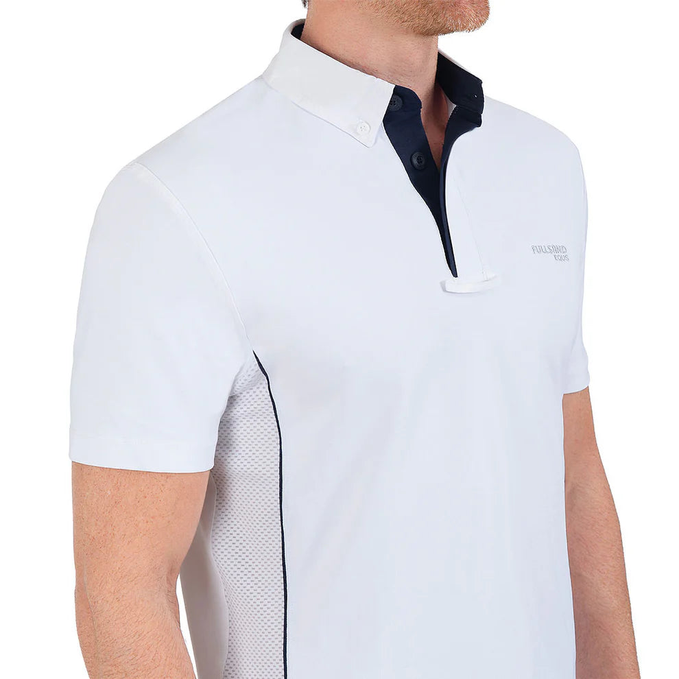 Polo Blanco Marino Para Concurso Con UPF 50+