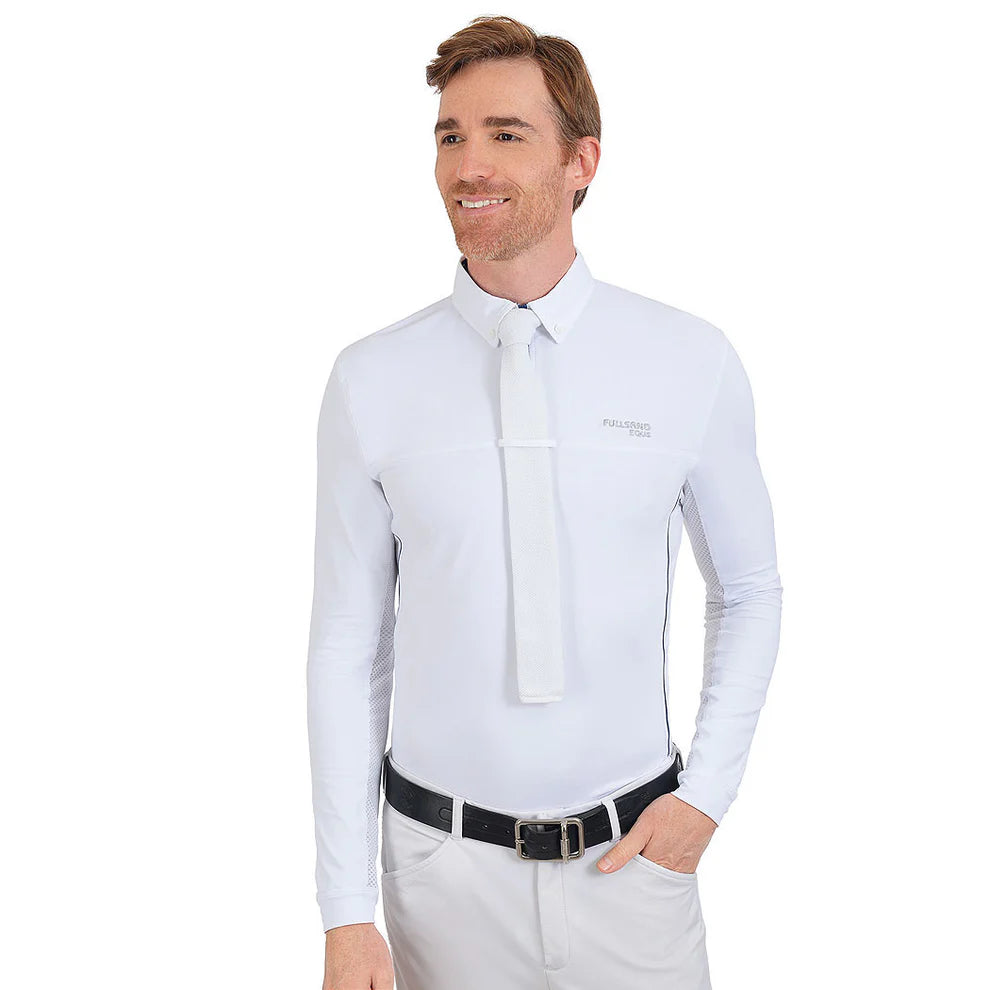 Polo Blanco Marino Para Concurso Con UPF 50+