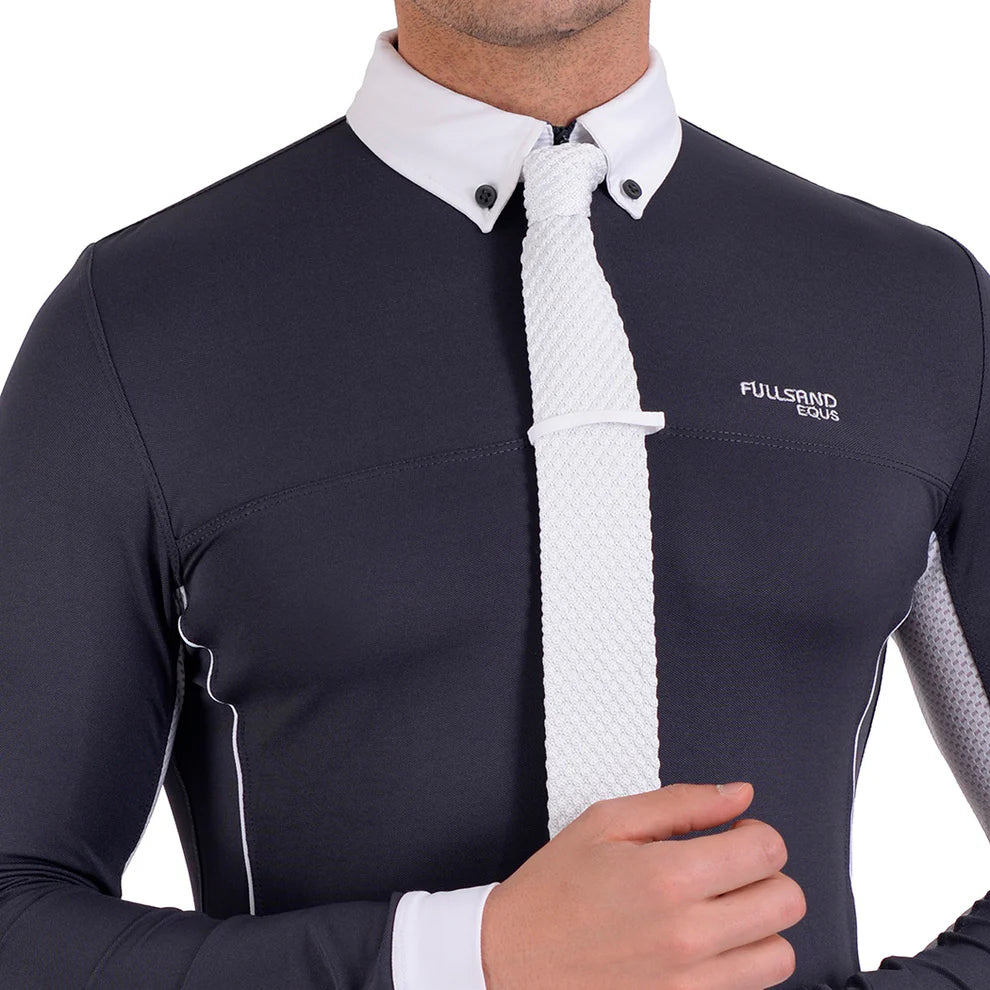 Polo Gris Acero De Hombre Para Concurso Con UPF 50+