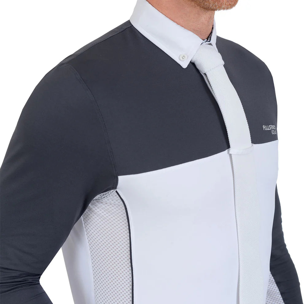 Polo Gris Acero Para Concurso Con UPF 50+